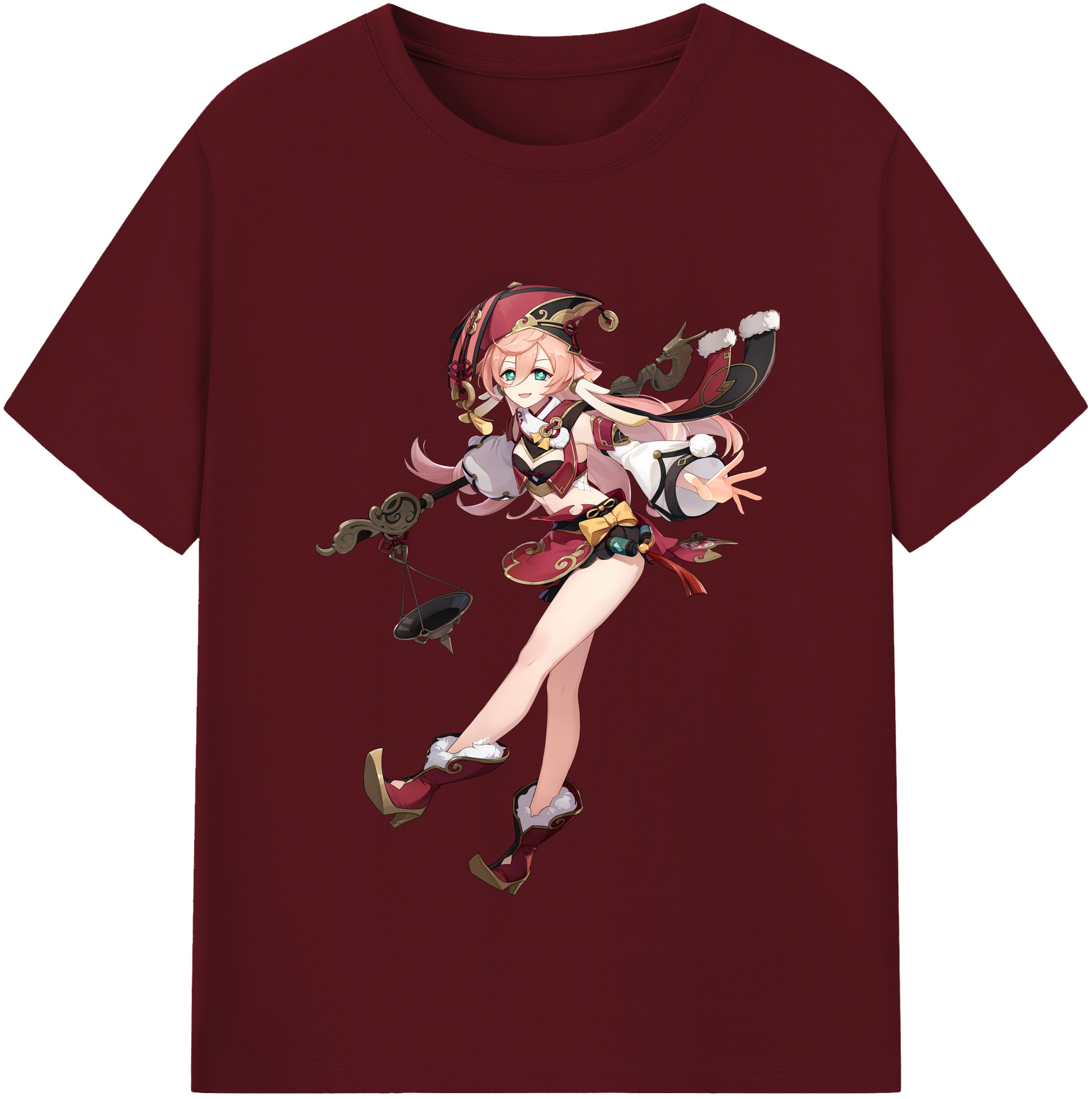 げんし神 ヤンフェイ genshin Yanfei 綿100％半袖Tシャツ（フロントプリント）